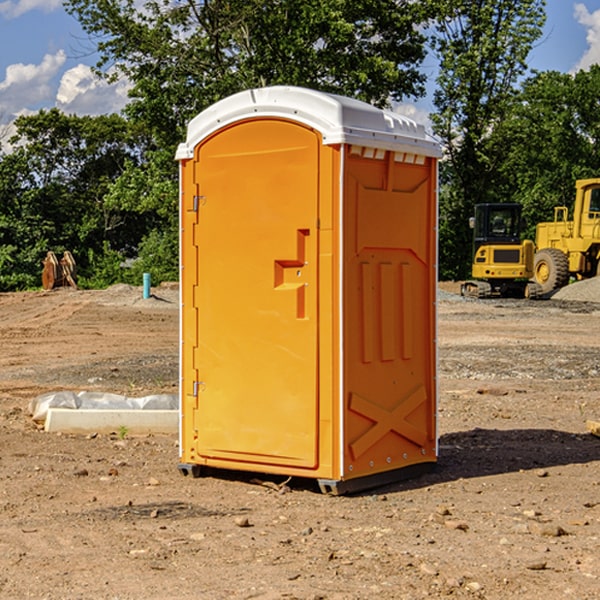 how often are the porta potties cleaned and serviced during a rental period in Felton California